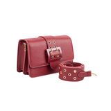 Maroon Buckle Detail Handbag