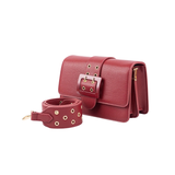 Maroon Buckle Detail Handbag