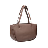 Brown Pebbled Tote Bag