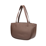 Brown Pebbled Tote Bag