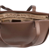 Brown Pebbled Tote Bag